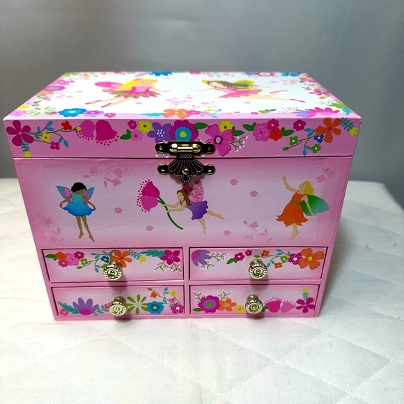 Girl’s Fairy Tale Spinning Ballerina Music Jewelry Box - Picture 3 of 9